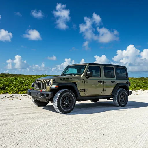 Jeep Wrangler in Exuma